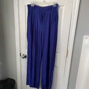 Blue wide leg trousers
